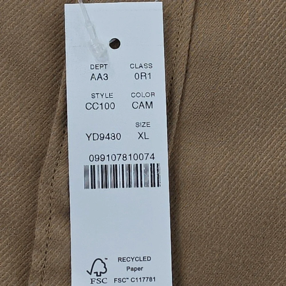 J.Crew Cotton-Cashmere Blend Shirt Mens XL Camel NWT CC100 NEW Preppy Old Money